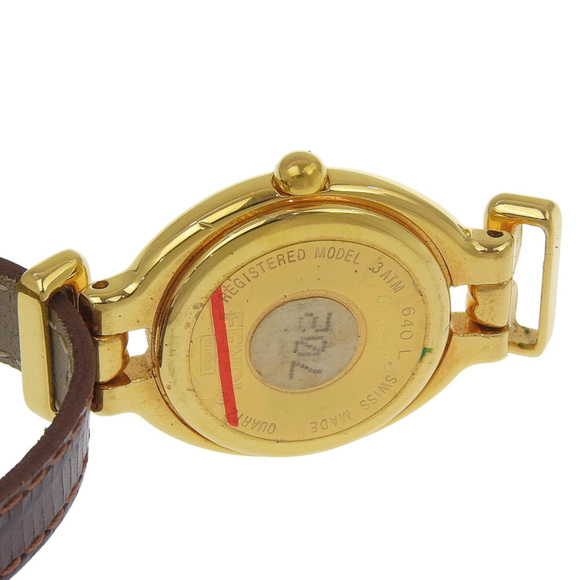 Fendi Women's 640L Gold-Plated Quartz Watch with Analog Display and Silver Dial - Picture 7 of 11